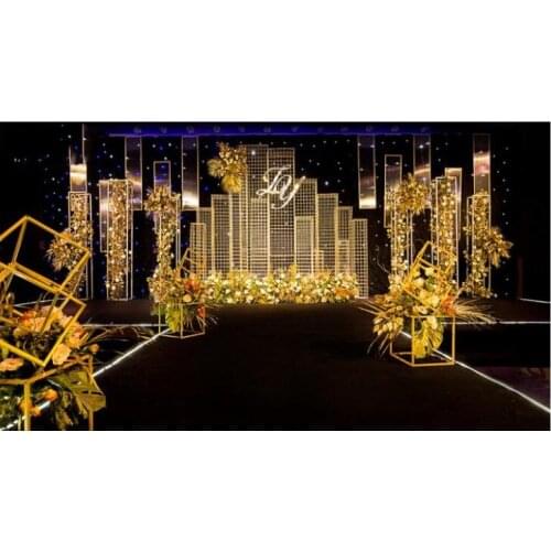 Wedding props wave grid road guide wedding background grid screen geometry sen s-shaped wrought iron grid road guide