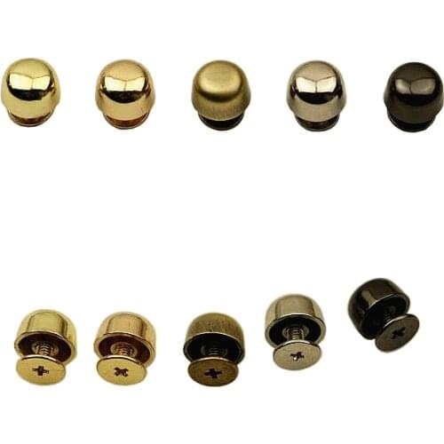 XUNZHE 4 Colors 20PCS Metal Bag Bottom studs rivets Buttons Screw for Shoes Bags Hardware Clothes Belt Accessories Belt screw