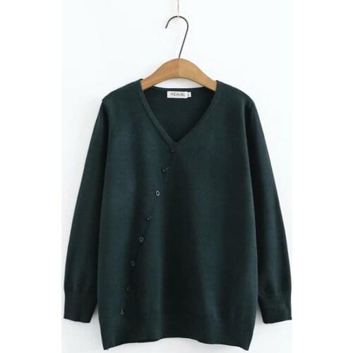 Plus size V neck knitted women loose pullovers sweaters 2021 new winter casual ladies solid gold green black sweater female tops