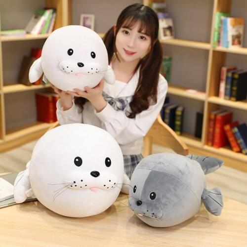 1PC 30/40/50cm Lovely Stuffed Sea Lion Plush Toy Soft Pillow Kawaii Cartoon Animal Seal Toy Doll for Kids Girl Chilrens Gift