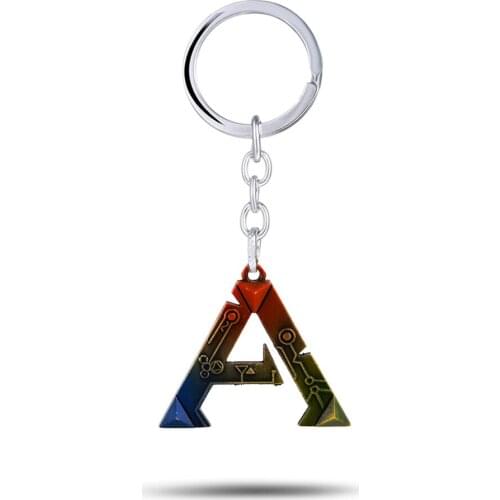 Anime Vintage Jewelry Pendants Necklace ARK Survival Evolved Keychains Key Holders Keyrings Porte Clef Marque Llaveros