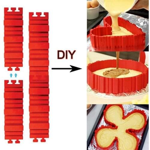 10sets Snake Silicone Cake Mold DIY Magic Heart Shade Rectangular Round Shade Cake Mold Pastry Tools Kitchen Baking Pastry Tools