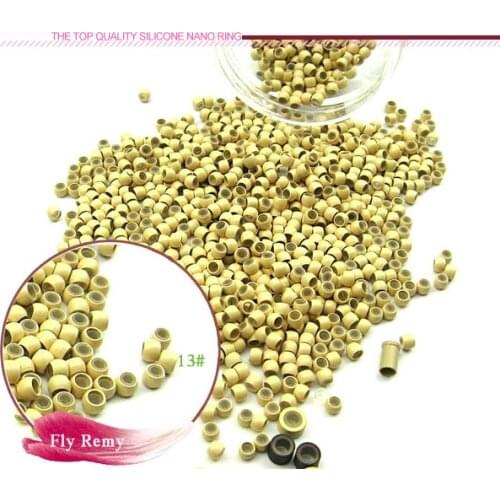 200 Units Silicone Lined Nano Rings Beads 3.0mm Silicone Micro Bead For Nano Tip Hair Extensions