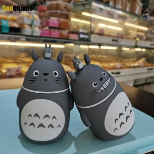 304 Steel Cute Cartoon Totoro Portable Thermos Bottle Creative Anime Termos Cup and Mug Glass Vacuum Flasks Bottle Dropshipping