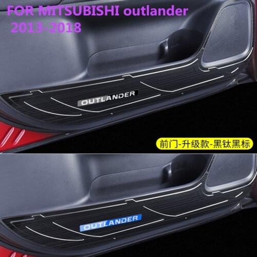 FOR MITSUBISHI outlander 2013-2018 stainless steel 4PCS decorative door anti-kick panel decorative car sticker accessories