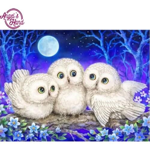 Full Square drill 5D DIY Diamond Embroidery cute owl Diamond Painting Cross Stitch Rhinestone Mosaic decoration