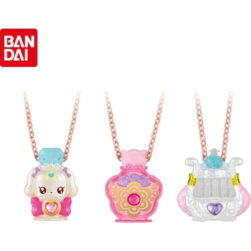 Bandai Genuine Anime Healin' Good Pretty Cure Serise Mini Perfume Bottle Linkage Magic Wand Magic Harp Pendant Cute Gacha Toys