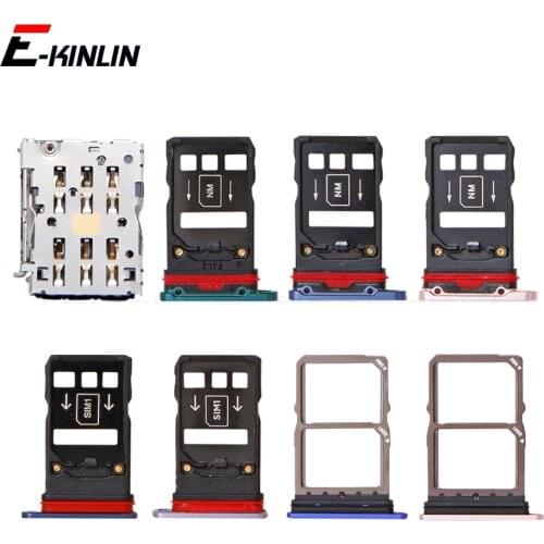 Sim Micro SD Card Socket Holder Slot Tray Reader For HuaWei Mate 20 Pro X 20X Lite Adapter Container Connector Replacement Parts