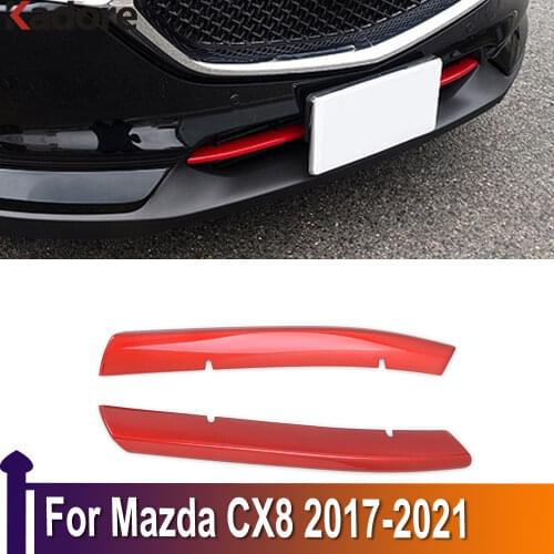 For Mazda Cx-8 Cx8 2017 2018 ABS Chrome Front Grill Cover Trims Strip Sticker Accessories Car Styling Exterior Accessories