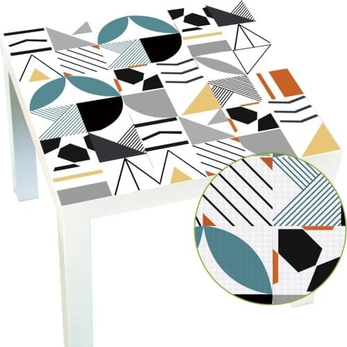 Geometry Colored Tablecloth Home Decor Wall Stickers Cantact Paper For Kitchen Living Room Self Adhesive Desk Tops Cover Decals