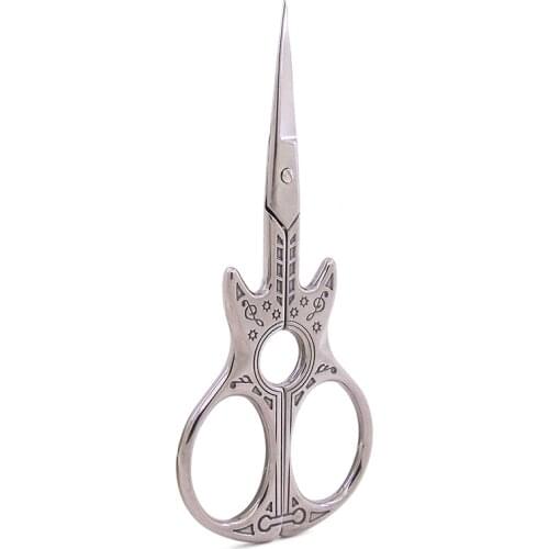 Creative Guitar Scissors Embroidery Fabric Cross Stitch Handicraft Sewing Scissors Stainless Steel Retro DIY Sewing Cutting Tool