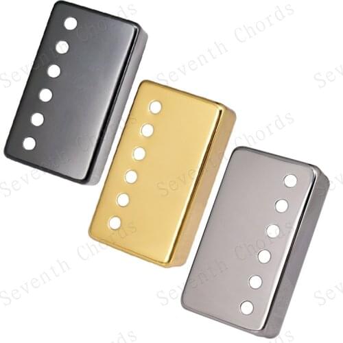 2 Pcs Metal Brass 6 Hole Humbucker Pickup Covers/Lid/Shell for LP Electric Guitar