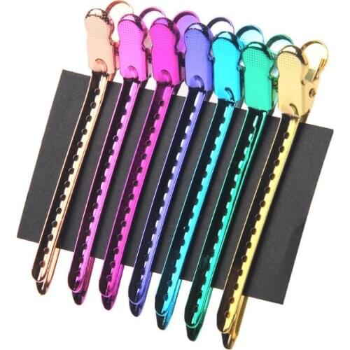 12Pcs/Set Metal Duck Mouth Hair Clips Hairdressing Salon Clamps Styling Tools 95AC