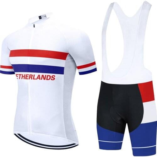Mens Sports Cycling Jersey Bike Short Sleeve Cycling Clothing Summer Netherlands National TEAM Bicycle Maillot Ciclismo