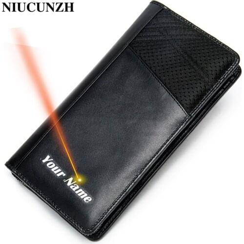 NIUCUNZH Men’s clutch bag for men luxury clutch bag natural leather custom purses for passport designer men’s leather bags