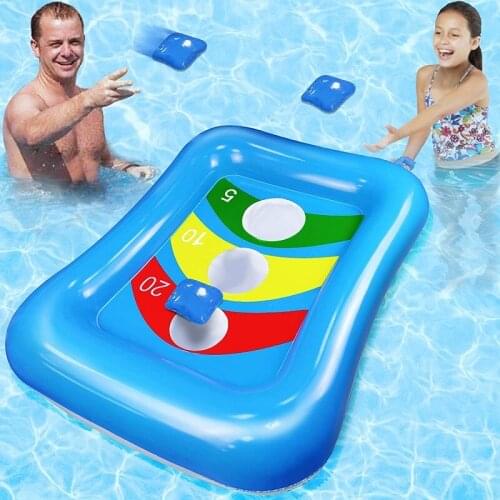 Inflatable Pool Toys Bean Bag Toss Games Floating Toss Toys Water Games Outdoor Indoor Swimming Pool Toys Summer Beach Party