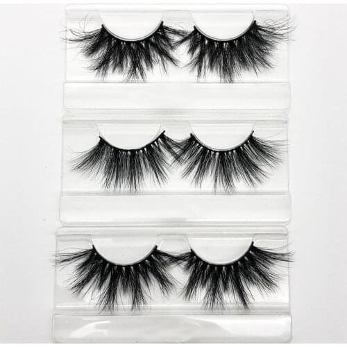 25mm False Eyelashes Full Thick Strip 25mm 5D Mink Lashes Custom Packaging Makeup Dramatic Long 3D Mink Lashes Cruelty Free Mink