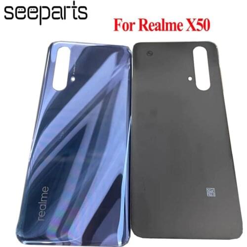 New 6.57" For OPPO Realme X50 Battery Cover For Realme X50 Back Cover Door Housing Battery Door Cover