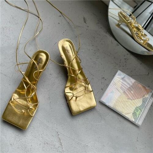 Fashion Women Sandals Thin Low Heel Lace Up Rome Sandal Summer Gladiator Casual Sandal Narrow Band Shoes Big Size445ay7