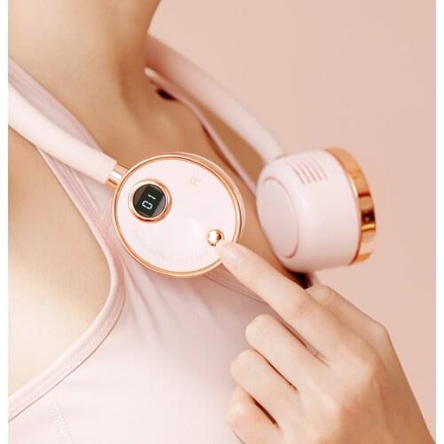 G2 LCD Display Neck Fan 5v Portable Rechargeable Mini USB Cooling Fan Electric Sports Fan Ventilador for Outdoors 3 Wind Speeds