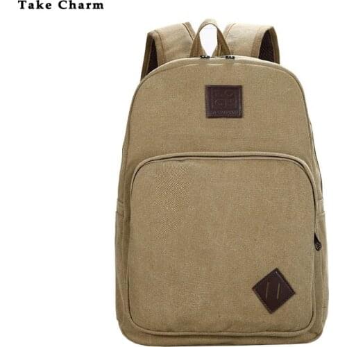 Junior High School Student School Bag Canvas Durable Waterproof Outdoor Travel Backpack 2021 Casual Mens Sports Backpack Black