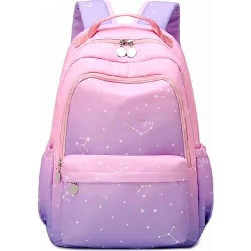 Schoolbag Gradient Rainbow Print Backpack Schoolgirl Schoolbag Lightweight Waterproof Large Capacity Backpack NYZ Shop