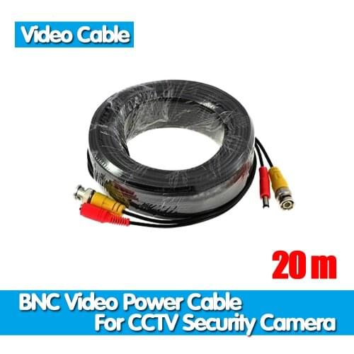 65ft(20m) BNC Video Power Siamese Cable for Surveillance CCTV Camera Accessories DVR Kit