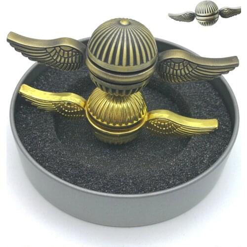 Cupid Hand Spinners Rainbow Golden Snitch Fidget Fingertip Gyro Magic Toys with Wings Relief Stress Metal Fidget Spinners