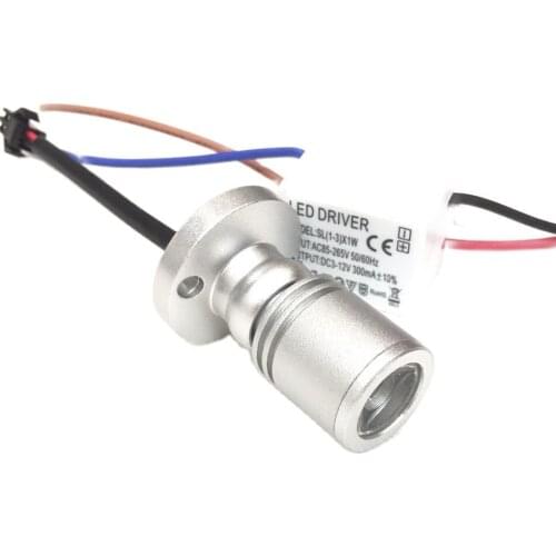 10pcs/lot Mini Downlight Under 20mm Cabinet Spot Light 1W Ceiling Recessed Lamp AC85-265V Dimmable Down lights free shipping