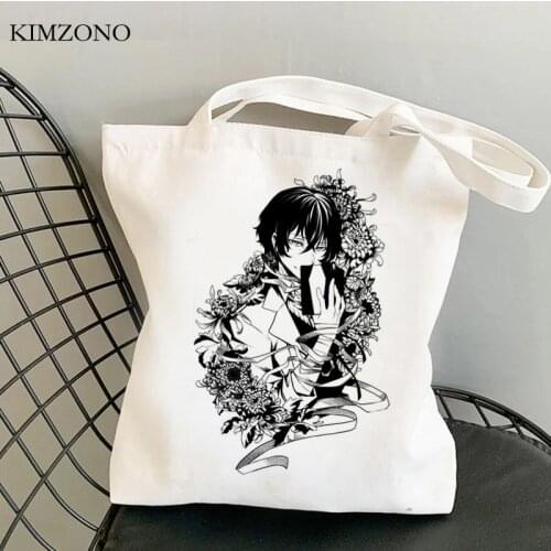 Bungou Stray Dogs shopping bag handbag cotton tote eco bolsas de tela jute bag bag sac cabas shoping sacolas