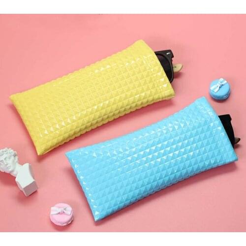 Macaron Sunglasses Bag PU Leather Glass Case Pouch Mobile Phone Wallet Portable Storege Case Candy Color Nearsighted Glasses