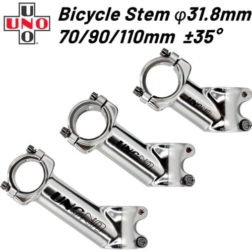 UNO Road Bike Stem Mountain Bicycle Stem UltraLight Stem 35 Degree 28.6/31.8mm Handlebar Stem 70 90 110mm Bicycle Accessories