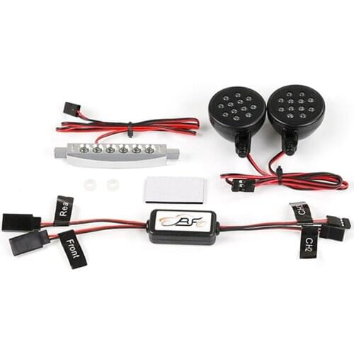 1/5 Rc Car Parts Front Lamp and Metal Rear Light and Car Light Controller for Hpi Rovan Km Baja 5B