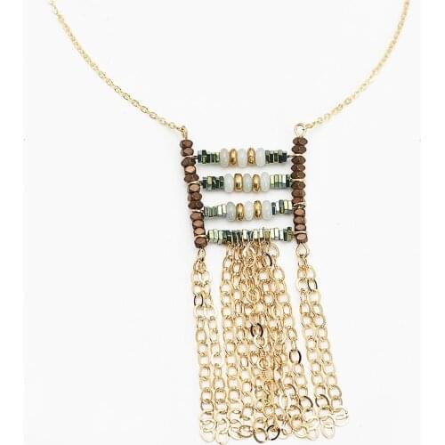 Fever&Free New Vintage Boho Tassel Necklaces Ethnic Gold Chain Necklaces For Women Collares Largos Mujer 2019 Regalos Para Mujer