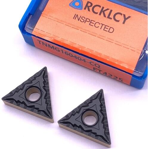 10pcs RCKLCY Carbide Inserts Turning Tool TNMG160404 CQ FT4225 Indexable lathe Inserts CNC Insert Internal Turning Insetrs