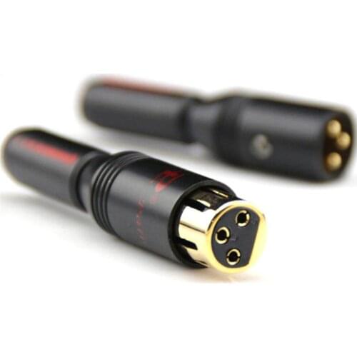 4pcs Hi-End 24KGold Plated Paliccs 3pin Balance HIFI Audio XLR Cable Plug Socket Male Female Connector