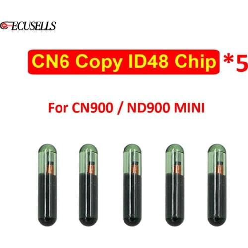 5Pcs/Lot CN6 Copy ID48 ID 48 Chip Transponder Glass Chip Blank Cloner Chip Car Key Chip for CN900/ND900 MINI Key Programmer