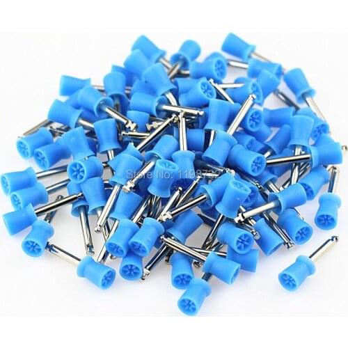 50Pcs High Quality Dental Lab Material Prophy Rubber Polishing Cups Blue Latch Type Dentist Products Polisher