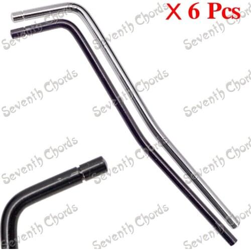 6 Pcs Direct Insertion Style Tremolo Arm Whammy Bar for Headless Electric Guitar 2 Colors for choose - Diameter 6mm
