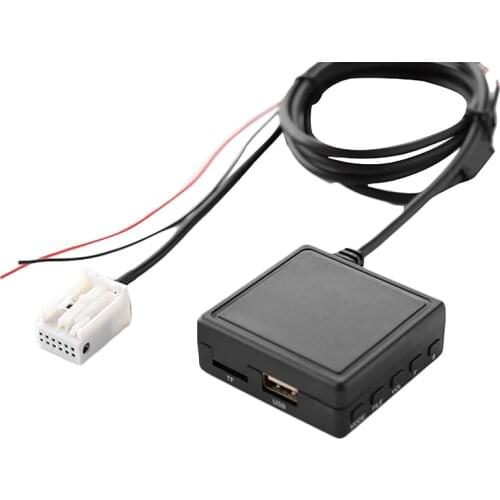 Car Bluetooth 5.0 AUX Cable Adapter TF USB Fit for Peugeot 207 307 407 308