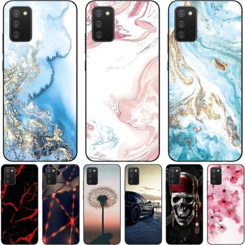 Phone Bags & Case For Samsung Galaxy A02 A02S M02 M02S 6.5 inch Cover Soft Silicone Fashion Marble Inkjet Painted Shell Capa