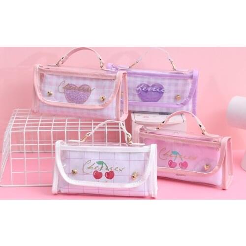 Girl Ins Style Pencil Case Cute Small Fresh Stationery Box Student Large Capacity Pencil Storage Bag