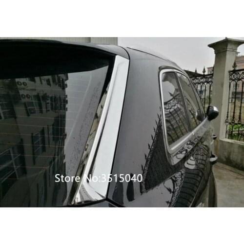 For Audi Q7 2016 2PCS Luxurious Silver Brand New ABS Chrome Car Spoiler Wing Lip Cover Trims Car Styling Exterior Accessories