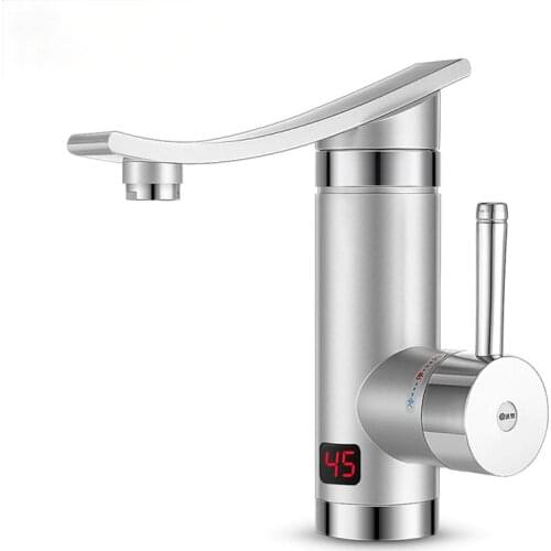 3000W Electric Instant Water Heater Faucet Tap LED Ambient Light Temperature Display Bathroom Kitchen Instant Heating Tap
