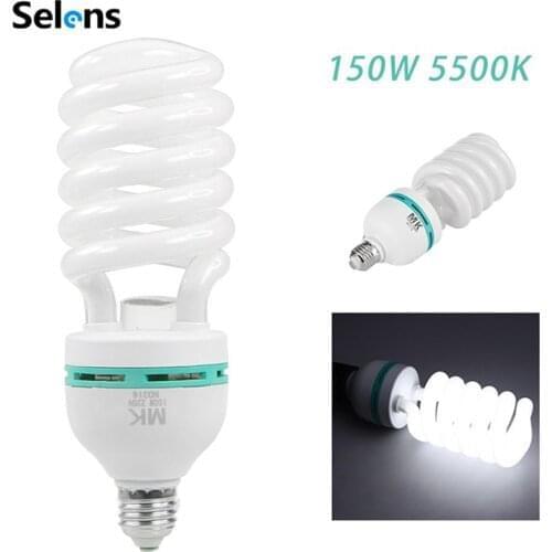 150W 5500K E27 110V High Bright Photography Daylight Fluorescent Lighting Bulbs For Softbox Photographic Photo Studio