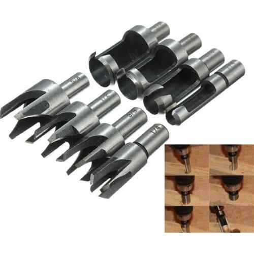 Hot Sale Tools Drill Brocas Ferramentas Marcenaria 3 Sets/lot _ 8pcs Wood Plug Cutter Straight / Tapered Claw Type Bit Set