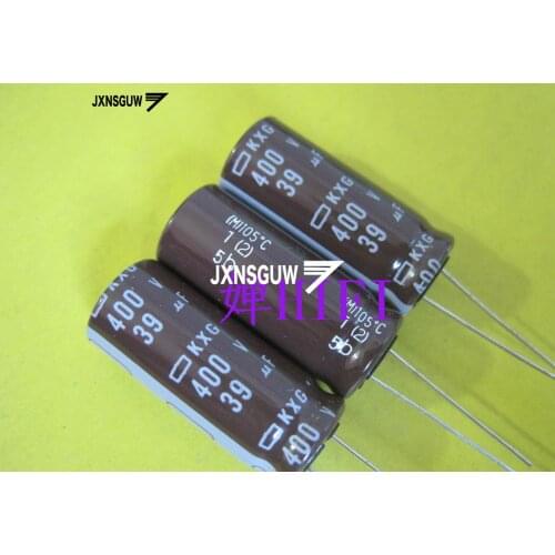 20PCS NIPPON KXG 400V39UF 12.5X30MM NCC long life electrolytic capacitor 39UF/400V CHEMI-CON 105 degrees 39uF 400V