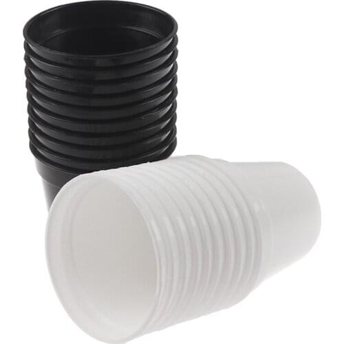 10 Pcs Mini Plastic Round Flower Pot Nursery Home Office Decor Green Artificial Refinement Garden Tools