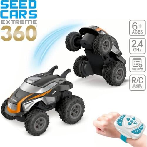 RC Cars 2CH 2.4G Watch Control Electric Radio Remote Stunt Vehicle 360° Rotation Control RC Car Gift Toys for Children