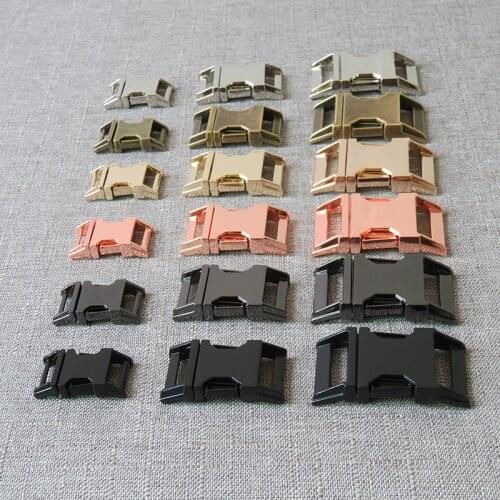 50pcs 15mm 20mm 25mm 30mm Metal side release clasp buckle for bracelet dog cat collar belt straps buckles DIY sewing accessory